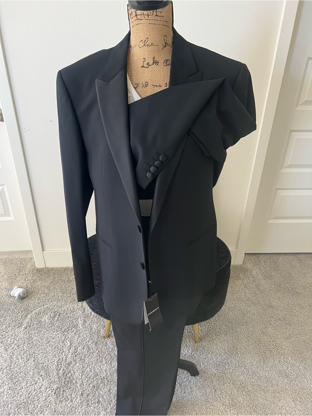 Women's Black Structured Suit Jacket Blazer